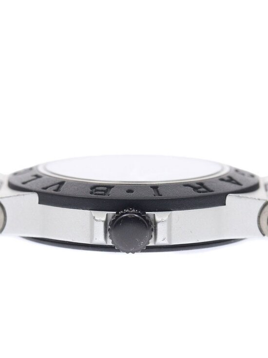 BVLGARI aluminum AL32TA Date Carbon black Dial Quartz Boy\'s Watch_945309